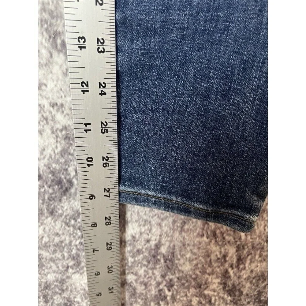 Frame Jeans Womens 30 Blue Distressed‎ Denim Le High Skinny Sleek Boho Indie Art